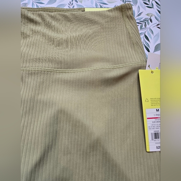 Ultra High-Rise Ribbed Leggings - Medium, Olive Green, NWT - Picture 3 of 11